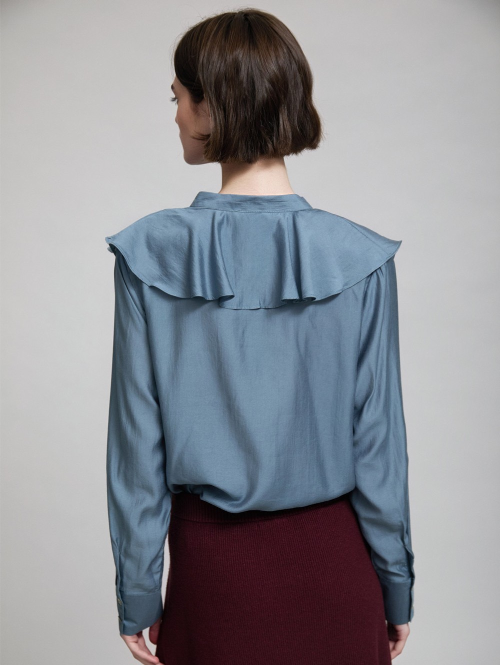Ruffled front blouse