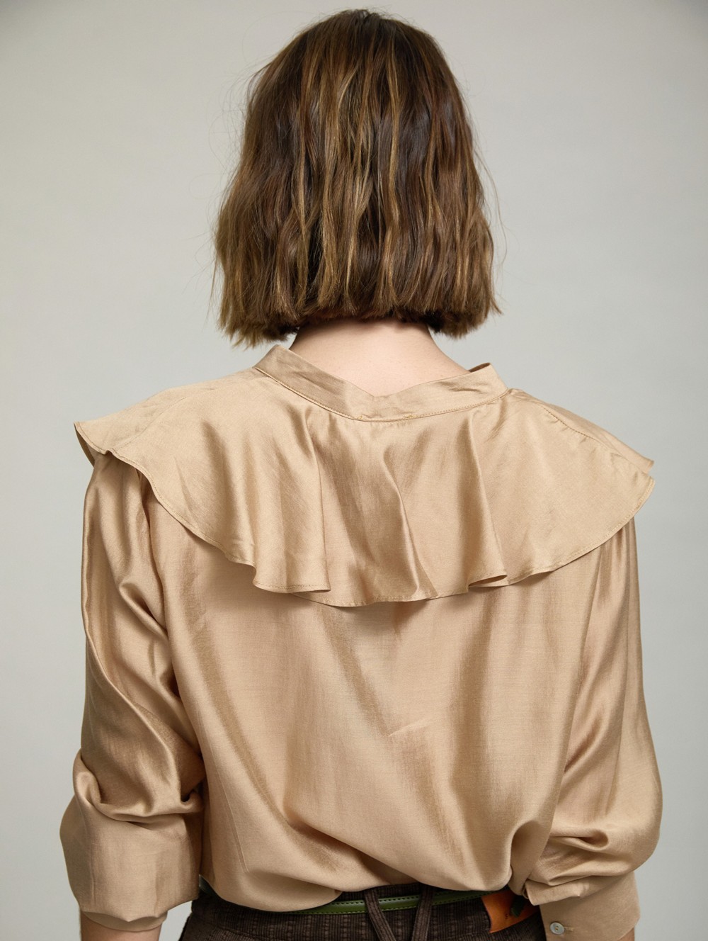 Ruffled front blouse
