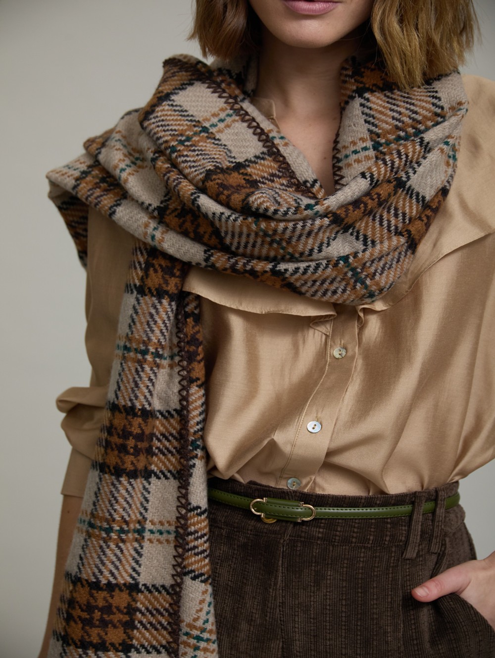 Ruffled front blouse