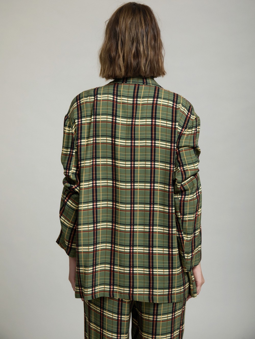 Oversized check blazer