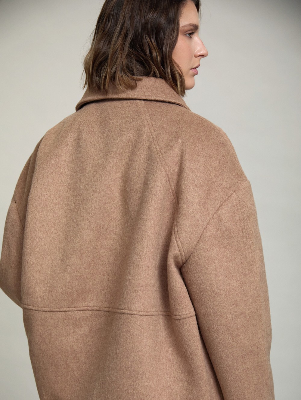 Wool overshirt jacket