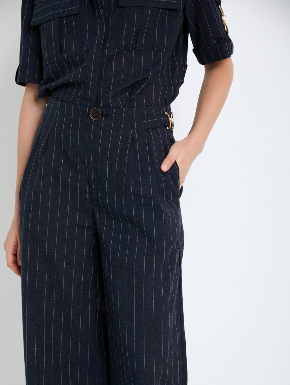 Pinstripe trousers