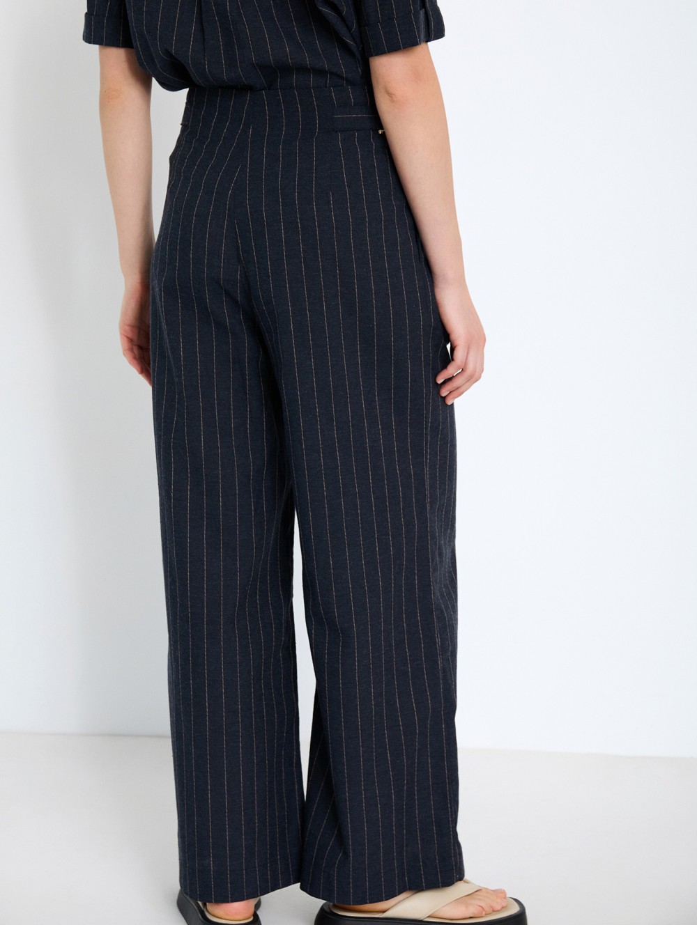 Pinstripe trousers