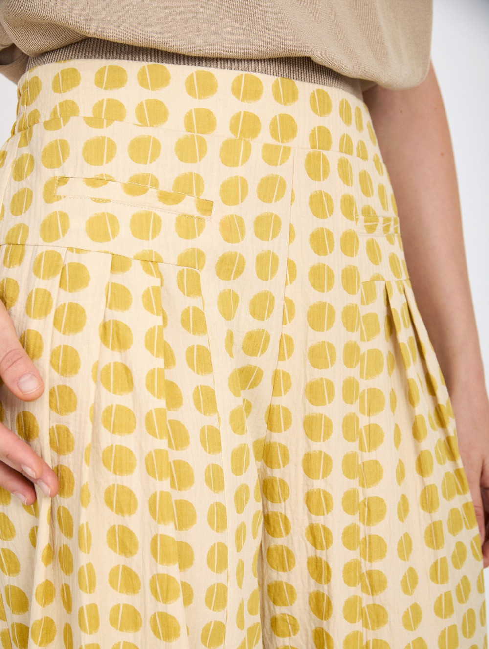 Polka-dot palazzo trousers