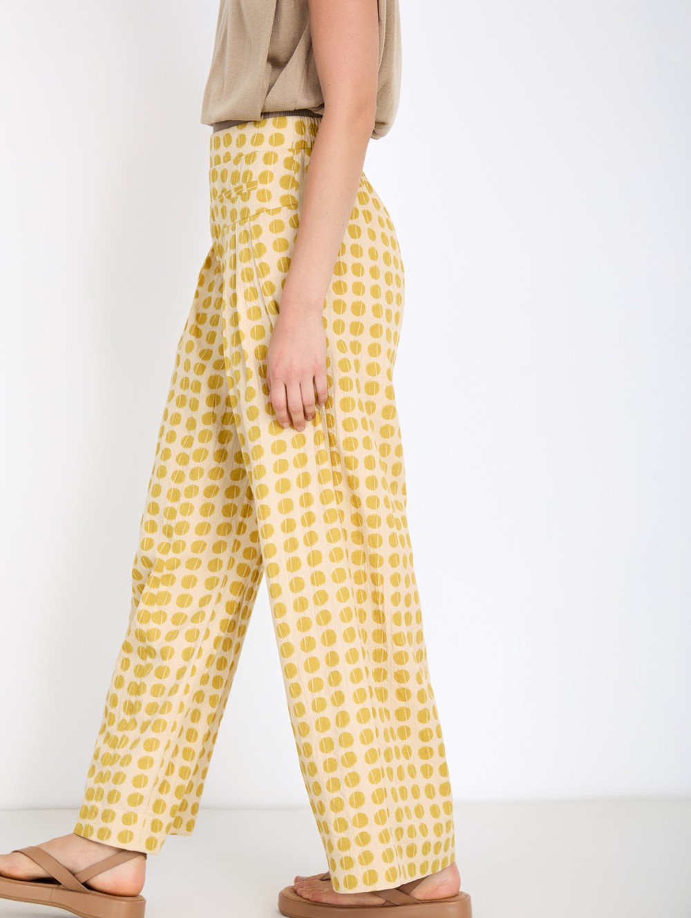 Polka-dot palazzo trousers