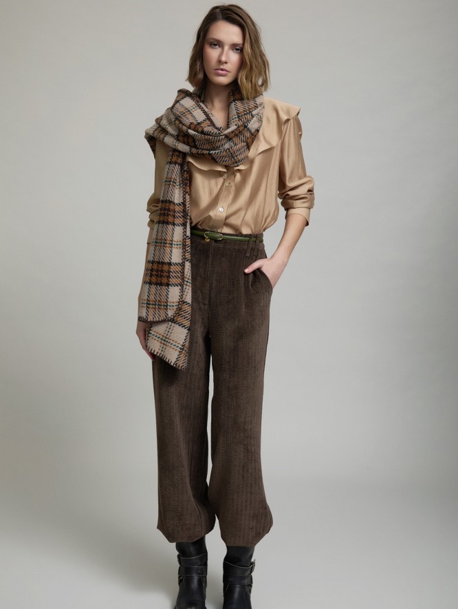 Straight corduroy trousers