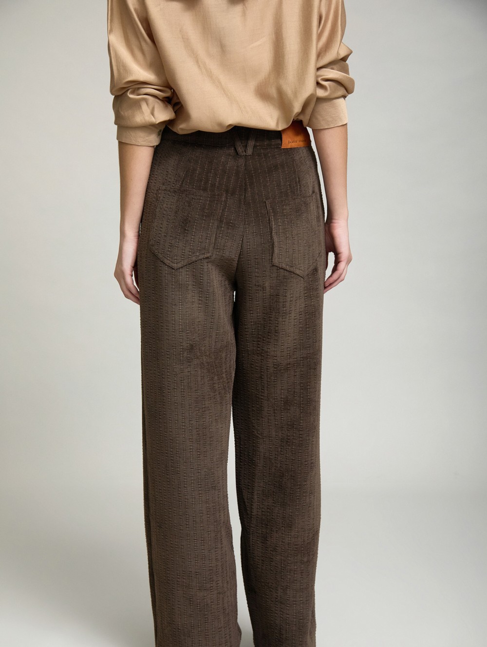 Straight corduroy trousers