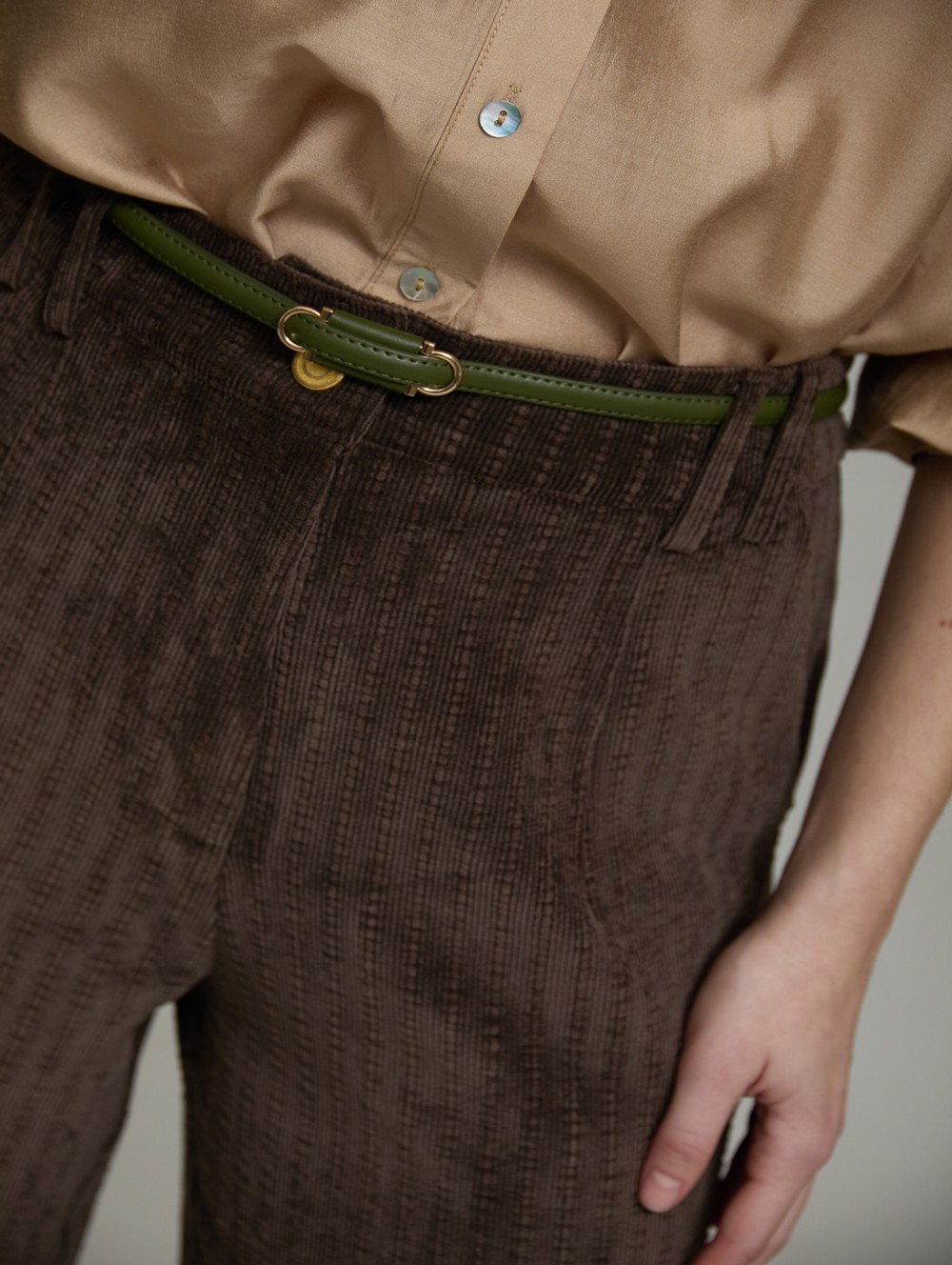 Straight corduroy trousers