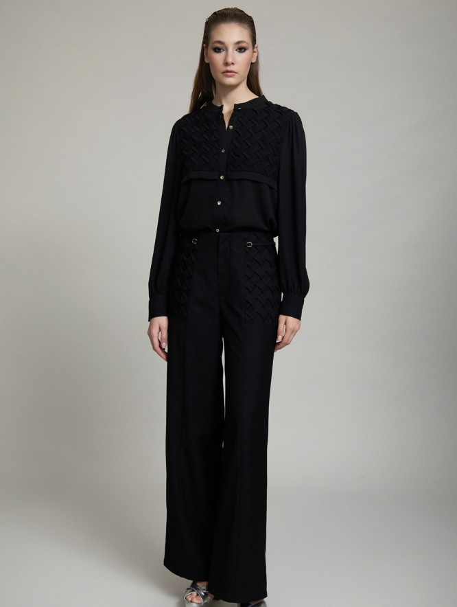 Braided pockets trousers