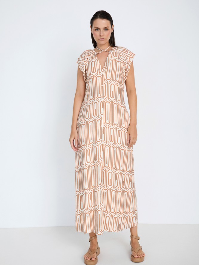 Geometric print dress