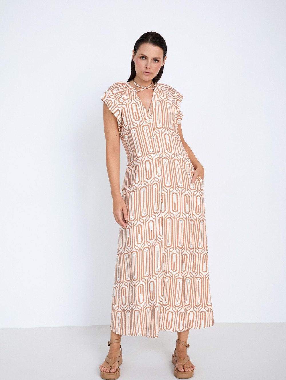 Geometric print dress 1