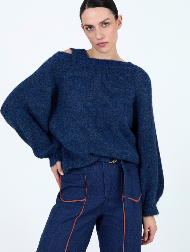 Jersey escote asimétrico