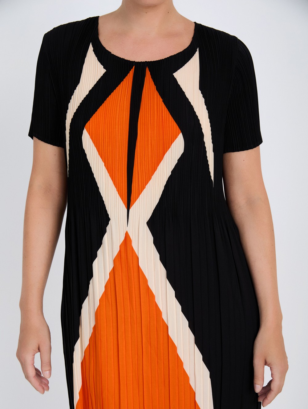 Printed non-iron dress 1