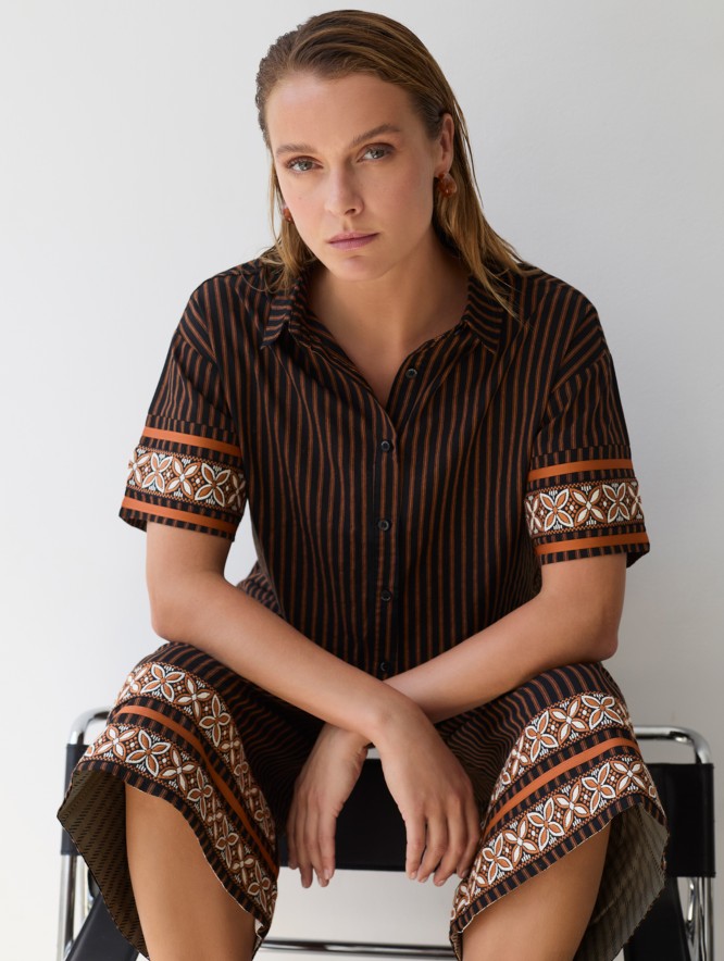 Pantalón palazzo algodón