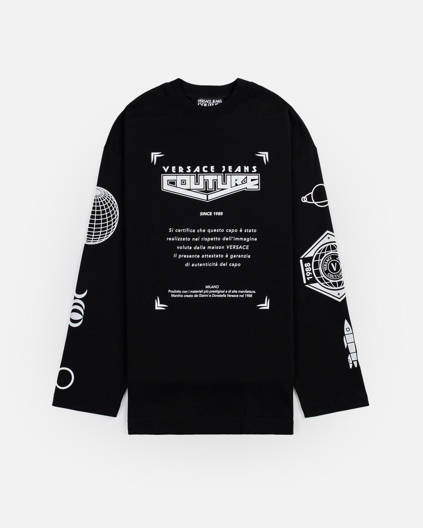 Imposible Lidiar con Centro de la ciudad Versace Jeans Couture - Camiseta Space Warranty Negra