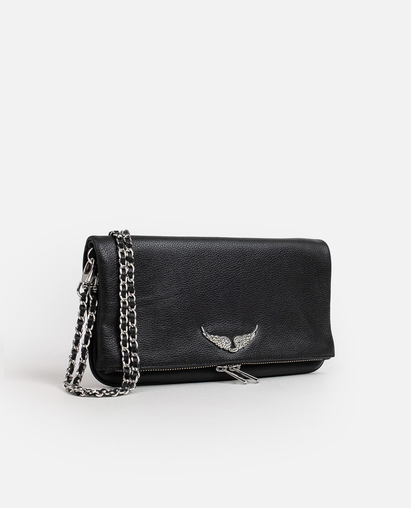 Zadig & Voltaire - Bolso Rock Grained Leather Bag Negro
