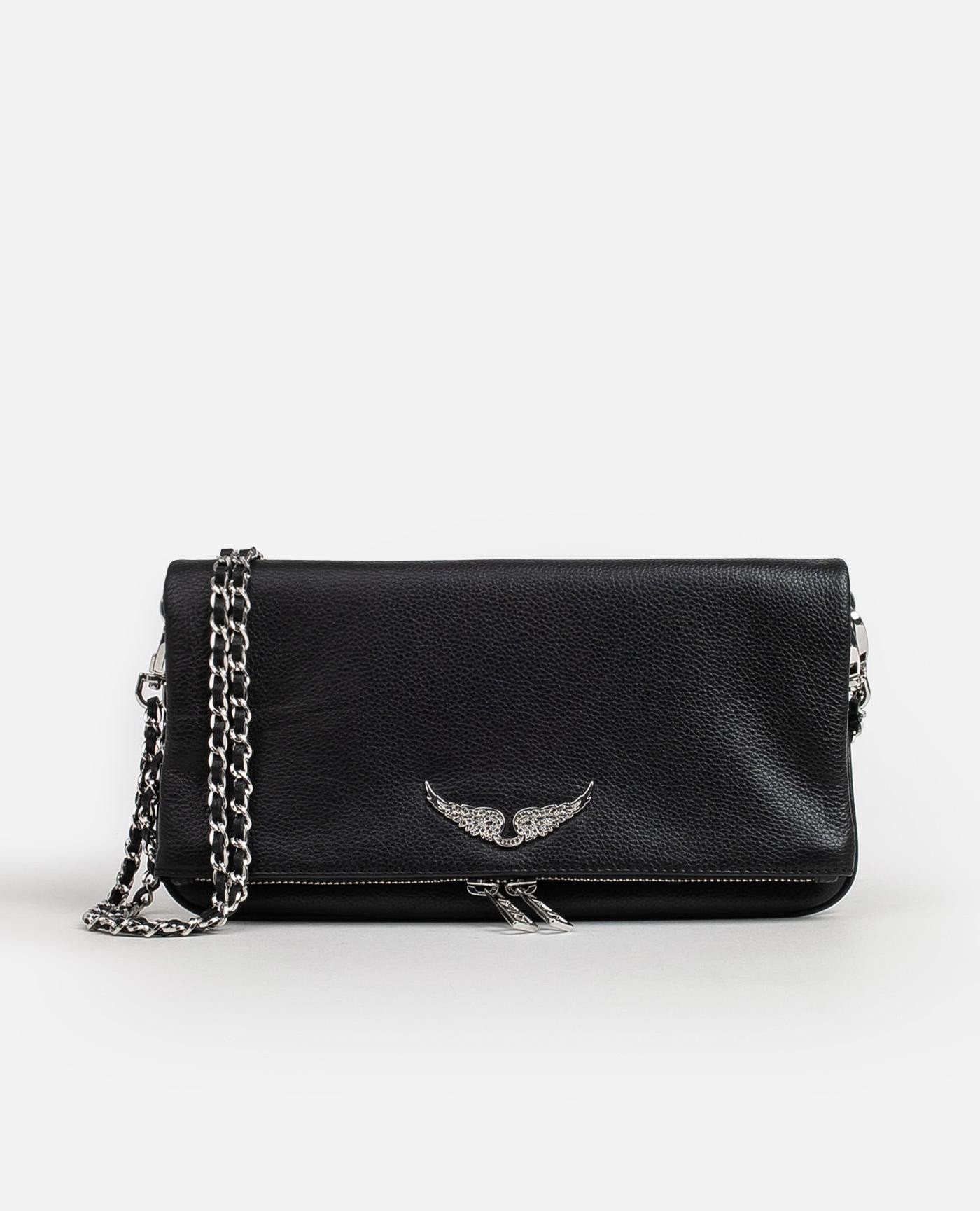 Bolso Voltaire Leather Bag & Grained Negro - Rock Zadig