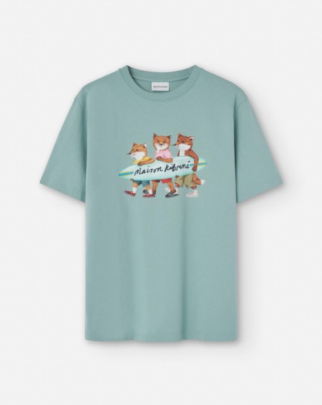 Camiseta Maison Kitsune Surfing Foxes