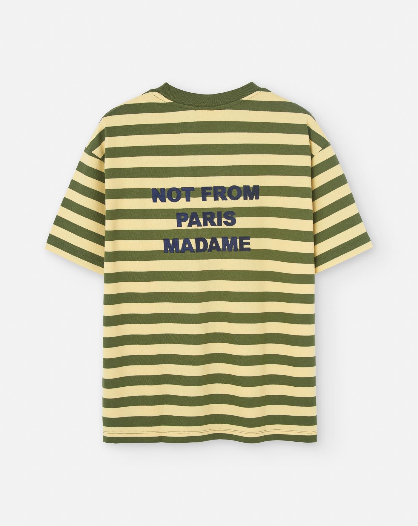 Camiseta Drole de Monsieur Le T-shirt Slogan Rayé 1