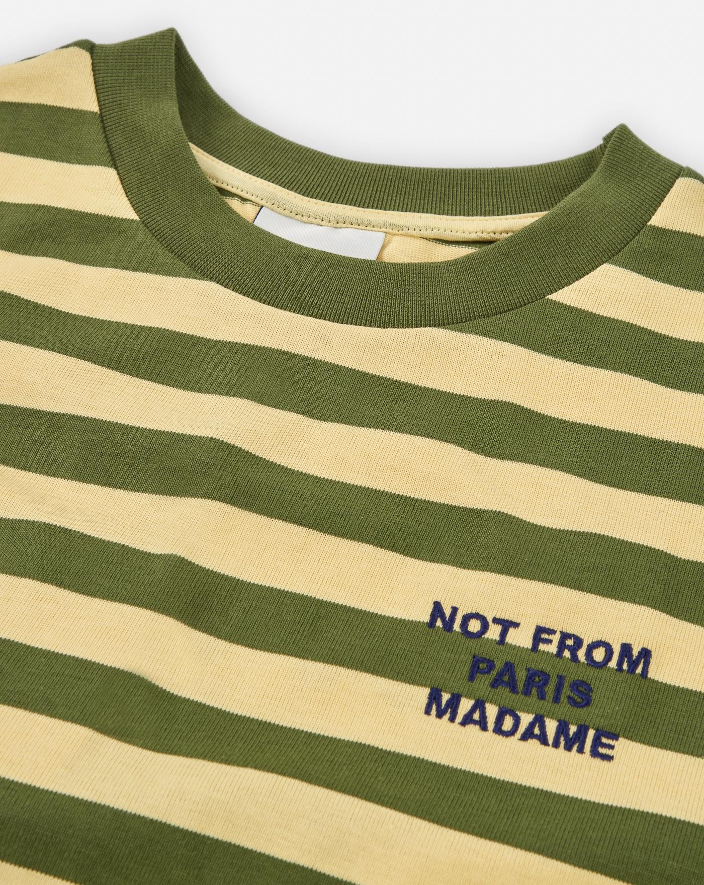Camiseta Drole de Monsieur Le T-shirt Slogan Rayé 2