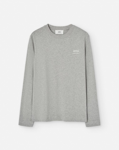 ami-paris-camiseta-manga-larga-alexandre-mattiussi-t-shirt-grey-gris