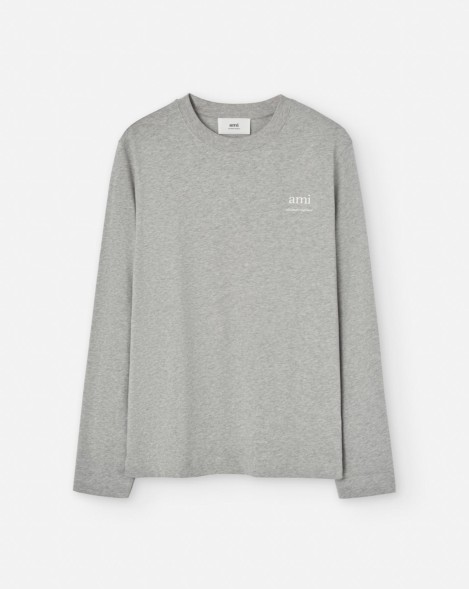 ami-paris-camiseta-manga-larga-alexandre-mattiussi-t-shirt-grey-gris