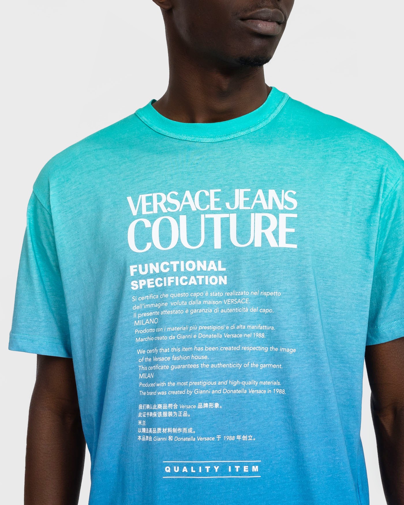 Versace Jeans Tie Dye T-Shirt Azul