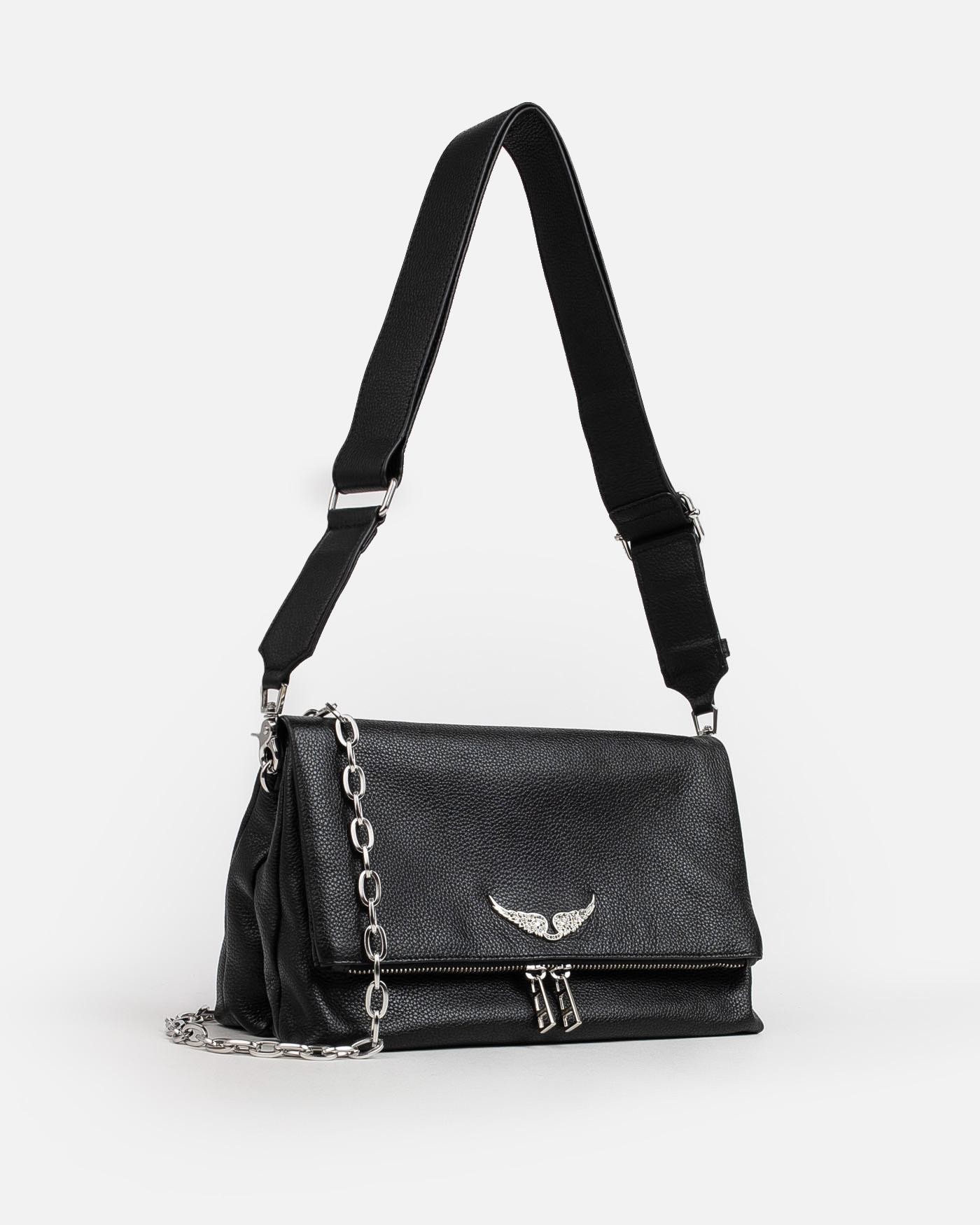 Zadig & Voltaire Bolso Rocky Grained Leather Bag Negro