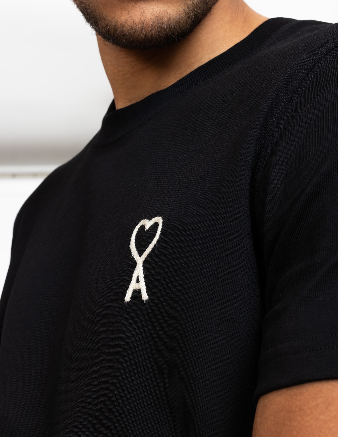Ami Paris - T-Shirt Avec Ami de Coeur Black