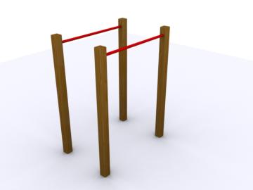 barras paralelas, barras para balancearse, barras para ayudar a caminar, barras de ejercicio, circuito de ejercicios, topludi