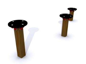 soportes de madera, ejercicios de equilibrio, saltar, ejercicios de saltar, circuito de ejercicios, topludi