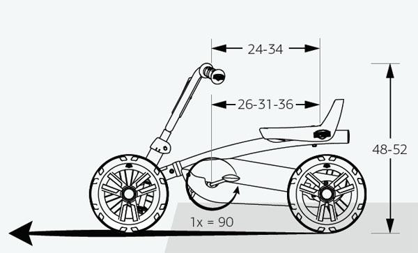 medidas coche de pedales BERG BUZZY