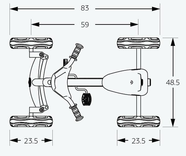 cotxe de pedals berg buzzy mides