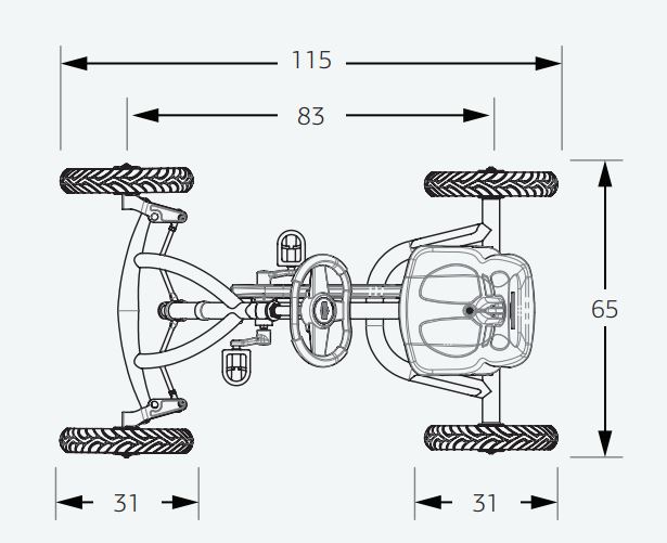 coches de pedales BERG medidas
