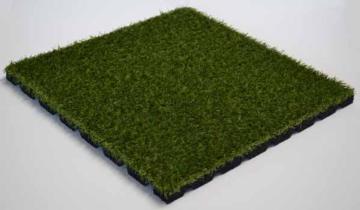 Loseta de caucho con césped artificial