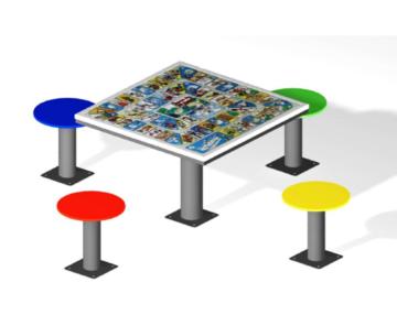 Taula joc de l'oca d'exterior amb 4 cadires