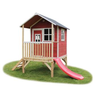 Casita de madera Loft Red elevada 