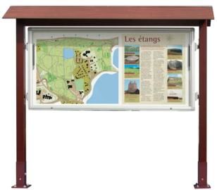 Plafó informatiu de fusta de 1 cara