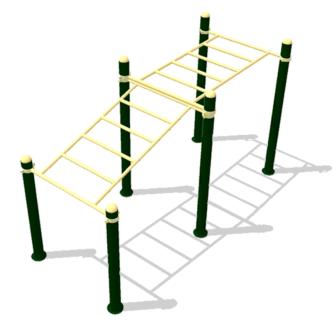 Parc Calistenia Workout Escala Doble Inclinada NT71HI