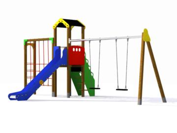 Parque infantil (TOBOGAN+TREPADOR+COLUMPIO) “DUBAI”