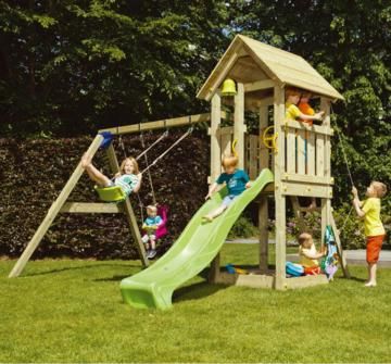 Parc infantil Torre Kiosk XL amb gronxadors Blue Rabbit