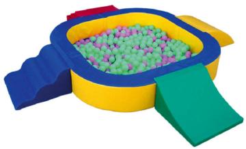 Piscina de boles amb cantoneres arrodonides, piscines de boles, piscines sensorials, piscines de boles toves, piscines de boles petites, piscines de boles per ludoteques