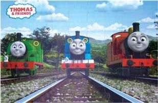 puzzle infantil, quebra cabeças, puzzle del tren thomas