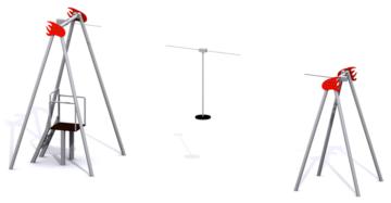  Tirolina d'ús públic, completa i forta.