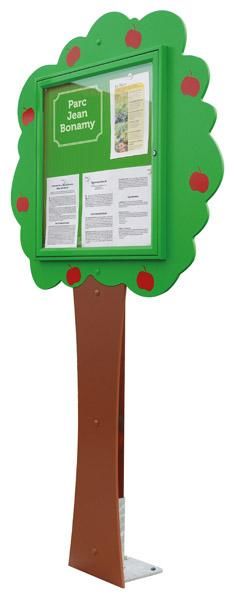 Vitrina exterior amb poste Arbre