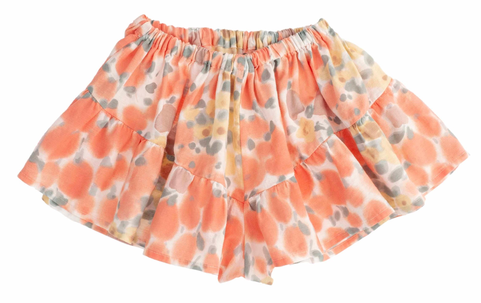 FLOWER PRINTED SHORTS COTTON - LINEN