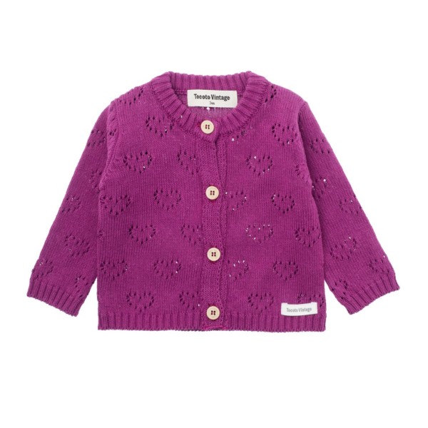 HEARTS OPENWORK KNIT JACKET