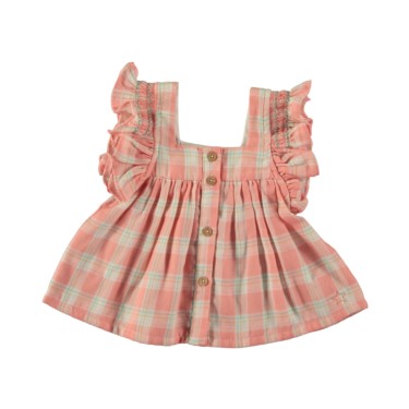 BABY BLOUSE WITH CHECKS AND BUTTONS 2