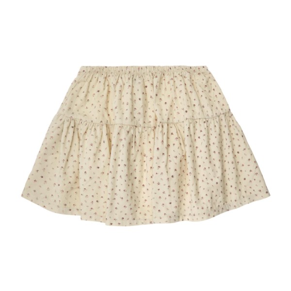 Floral micro corduroy mini skirt