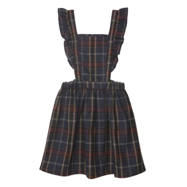 Checkered pinafore dress